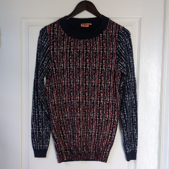 Tory Burch Navy and Red Knit Sweater - Picture 2 of 7